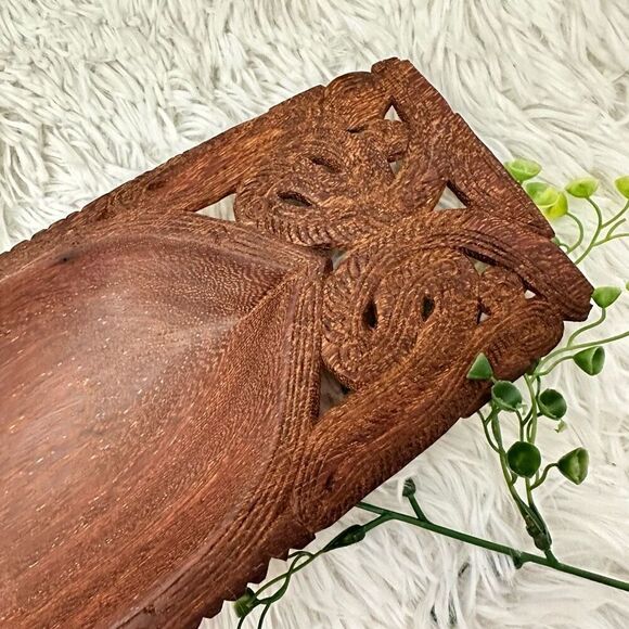 Hand-carved Wood Massim Trobriand Island Papua New Guinea Bowl Tray Decor‎ - Picture 3 of 9